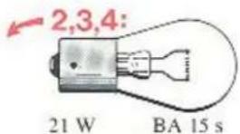 2,3,4: 21 W BA 15 s