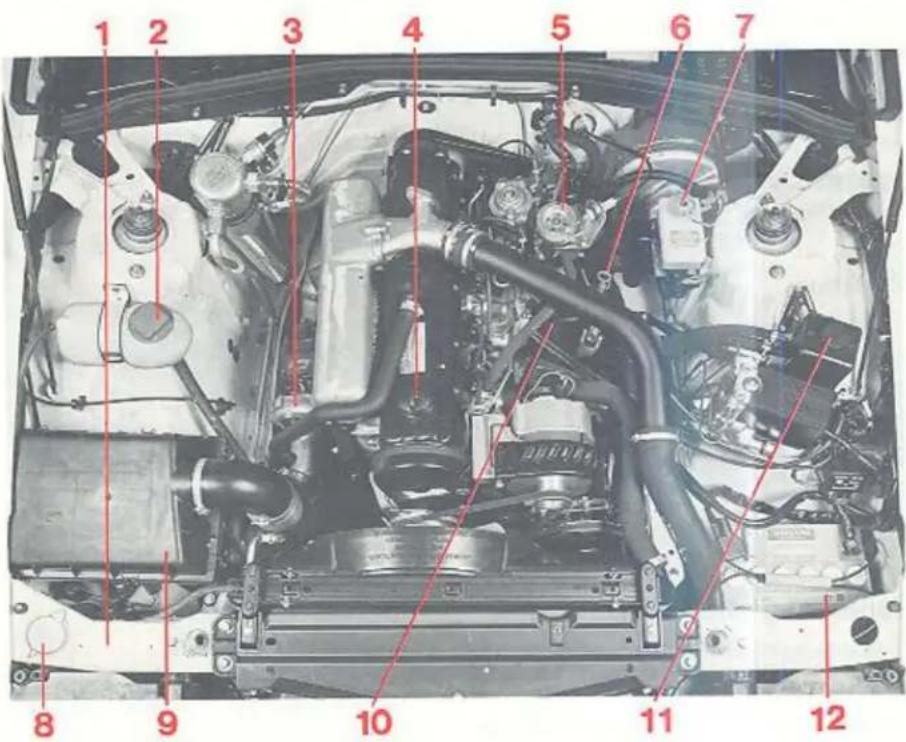 VOLVO 760 (1988) - Motorruimte, 760 Turbo Diesel - 1