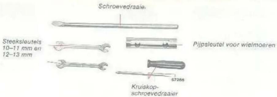 Schroevedraale Steeksleutels 10-11 mm en 12-13 mm Pijsleutel voor wielmoeren Kruiskop- schroevedraaier