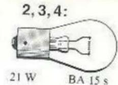2,3,4: 21 W BA 15 s