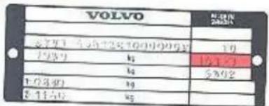 VOLVO S-2014 10 1/2/3/1 kg kg 1/2/3/1 kg kg S-2014