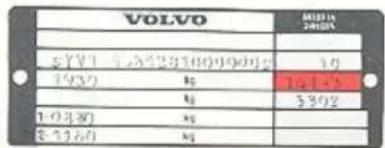VOLVO MILDA 2010 5777 5.25251(0)100012 1930 46 3902 1-0330 46 8-1260 46 3902