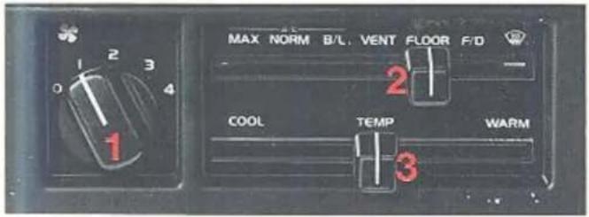 VOLVO 760 GLE TDI (1983) - Verwarmings- en ventilatiesysteem - 1