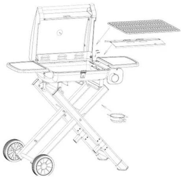 CUISINART BQ400BE - Montage van de linker bovenbuis - 2