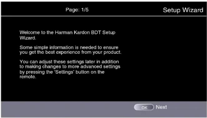 HARMAN KARDON BDT 3 - Installatie-wizard - 1