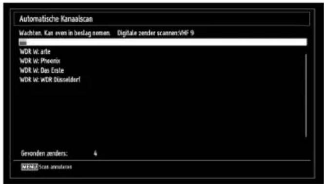 Automatische Kanaalscan Wachten. Kan even in beslag nomen. Digitale zender scanren:\VHF 9 WDR W: arte WDR W: Phoenix WDR W: Das Erste WDR W: WDR Düsseldorf Geworden zenders: 4 WDR W: Scan annulatoren