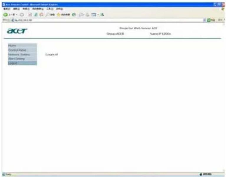 ACER Projector Web Server AOS GroupACER NampIP L200x Logsoft
