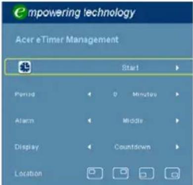 ACER P1100 - Het installatiemenu - 5