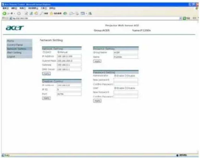 ACER P1100 - Bedieningspaneel - 2