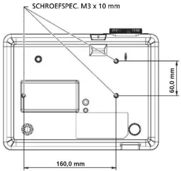 SCHROEFSPEC. M3 x 10 mm 60,0 mm 160,0 mm