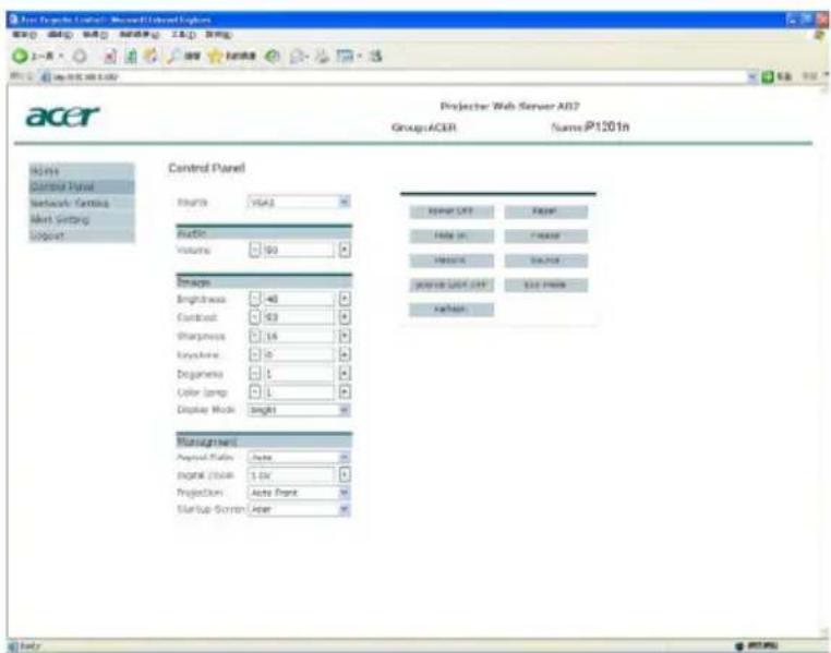 ACER P1206P - Bedieningspaneel - 1