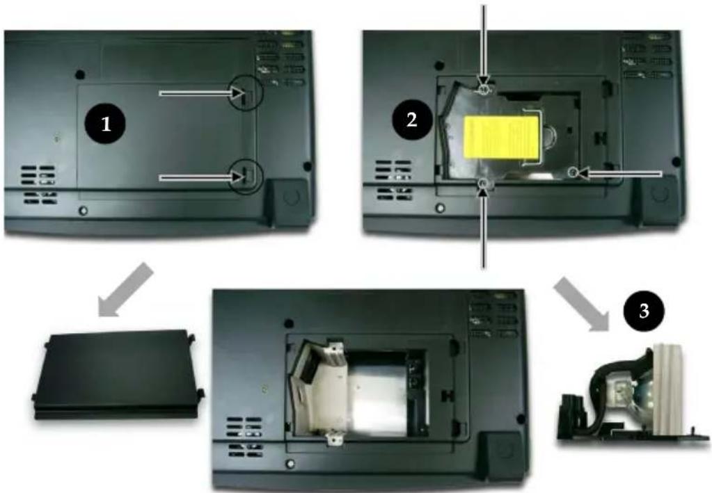 ACER PD723P - De lamp vervangen - 2