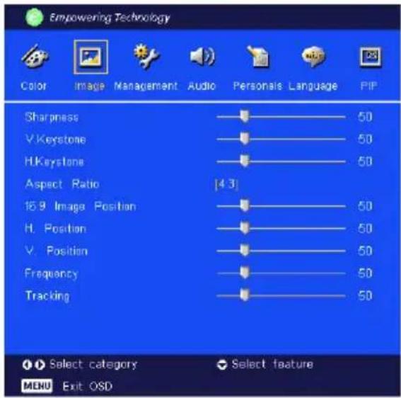 ACER PD725P - Besturingselementen - 1