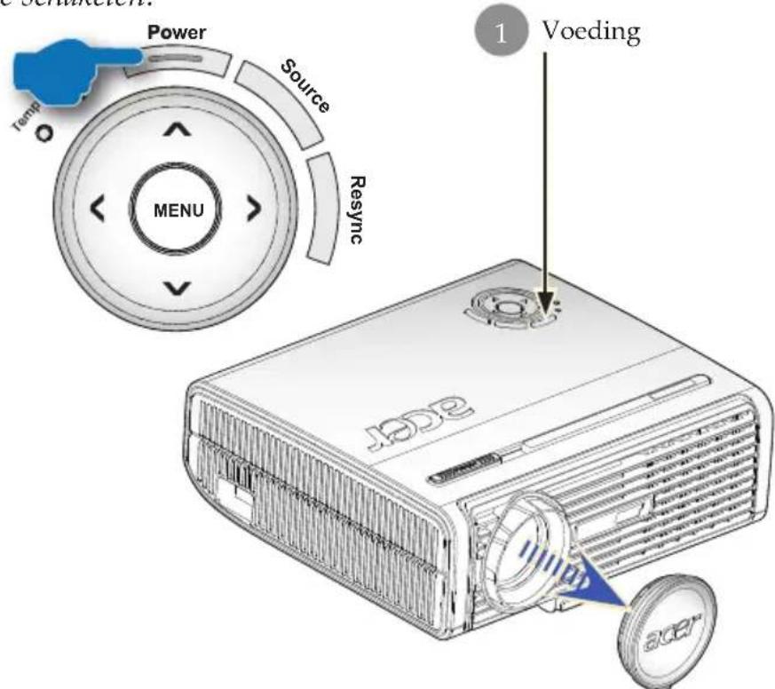ACER PH530 - De projector inschakelen - 2