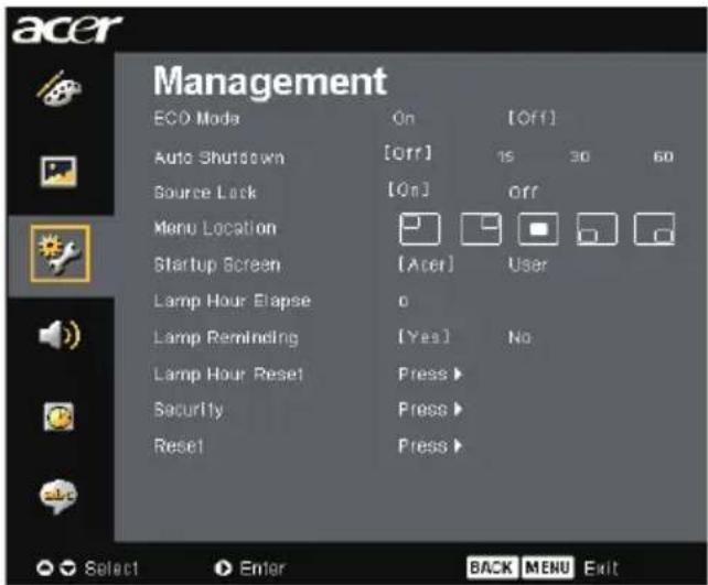 ACER PW730 - Besturingselementen - 1