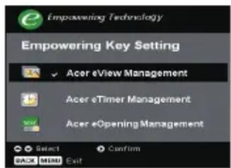 ACER PW730 - Besturingselementen - 1