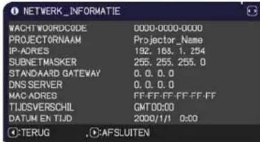 HITACHI CP-AW2519NMEF - NETWERK menu - 8