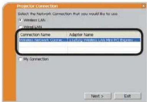 HITACHI CP-AW2519NMEF - Draadloze LAN of bedrade LAN selecteren - 1