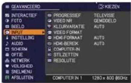 GEAVANCEERD INTERACTIEF FOTO BEELD INPUT INSTALLING AUDIO SCHERM OPTIE NETWORK VEILICHED SNELMENJ AFSLUITEN PROGRESSIEF VIDEO NR KLEURVARIATIE VIDEO FORMAT HDMI-FORMAAT HDMI-BEREIK COMPUTER-IN STILZETTEN RESOLUTIE TELEVISIE GEMDDELD AUTO AUTO AUTO COMPUTER IN 1 1280 x 800 @60Hz