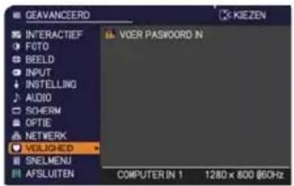 GEAVANCEERD INTERACTIEF FOTO BEELD INPUT INSTELLING AUDIO SOHERM OPTIE NETWORK VOLIGHTED SNELMENU AFSLUITEN VOER PASIORD IN COMPUTER IN 1 1280 x 800 @60Hz