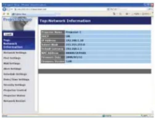 HITACHI CP-SX12000W - Network Information (Netwerkinformatie) - 1