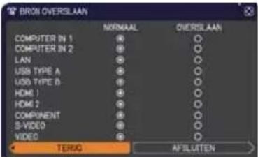 HITACHI CP-WU8440GF - OPTIE menu - 2