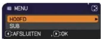 MENU H00FD SUB :AFSLUITEN , :OK