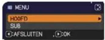 MENU H00FD SUB :AFSLUITEN , :OK