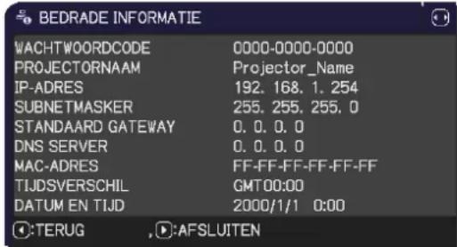 HITACHI CP-WX3015WNEF - NETWERK menu - 6