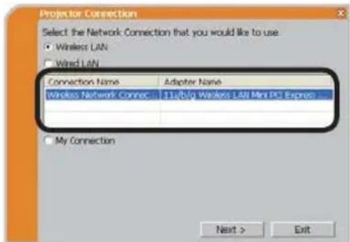 HITACHI CP-X2511NEF - Draadloze LAN of bedrade LAN selecteren - 1