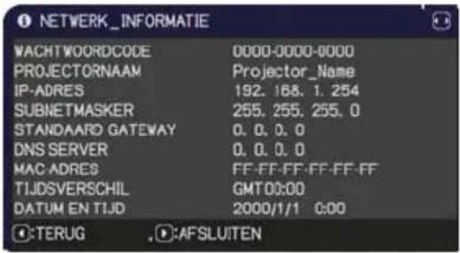 HITACHI CP-X2511NEF - NETWERK menu - 5