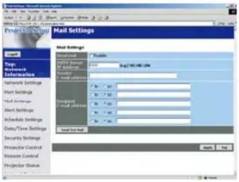 HITACHI CP-X268AWF - Mail Settings - 1