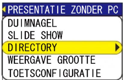 PRESENTATIE ZONDER PC DUIMNAGEL SLIDE SHOW DIRECTORY WEERGAVE GROOTTE TOETSCONFIGURATIE