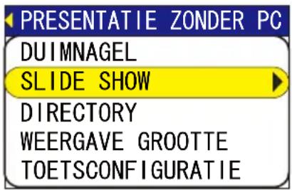 PRESENTATIE ZONDER PC DUIMNAGEL SLIDE SHOW DIRECTORY WEERGAVE GROOTTE TOETSCONFIGURATIE