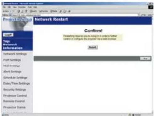 HITACHI CP-X268AWF - Network Restart - 1