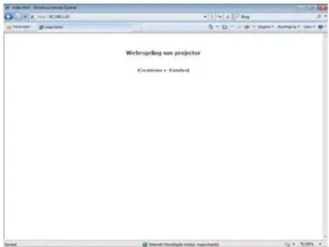 Webregeling van projector Creativore e Control
