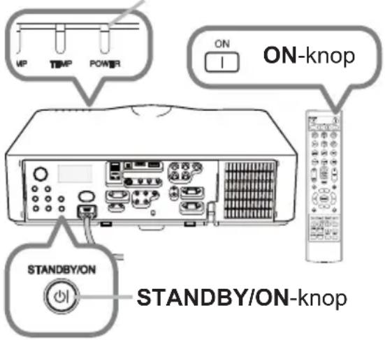 WP TEMP POWER ON ON-knop STANDBY/ON STANDBY/ON-knop