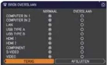 HITACHI CP-X8150GF - OPTIE menu - 2