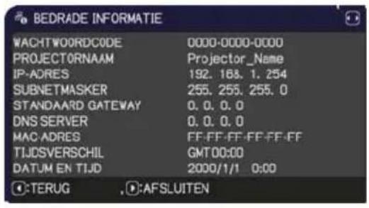 HITACHI CP-X8160GF - NETWERK menu - 5