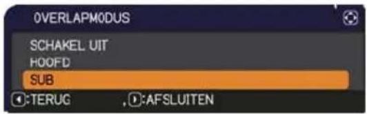 OVERLAPMODUS SCHAKEL UIT HOOFD SUB :TERUG , :AFSLUITEN