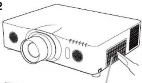 HITACHI CP-X8160GF - Het luchtfilter reinigen en vervangen - 1