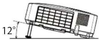 HITACHI CPWX12WNEF - Aanpassen van de verhoging van de projector - 1