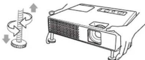 HITACHI CPX2WF - De neiging van de projector instellen - 3