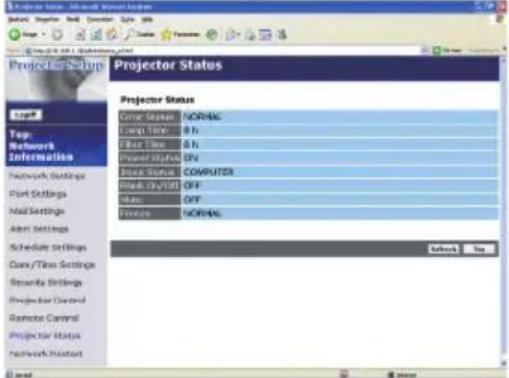 HITACHI CPX2WF - Projector Status (Projector Status) - 1