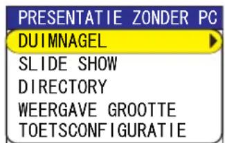PRESENTATIE ZONDER PC DUIMNAGEL SLIDE SHOW DIRECTORY WEERGAVE GROOTTE TOETSCONFIGURATIE