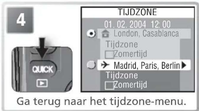4 TIJDZONE 01. 02. 2004 12:00 London, Casablanca Tijdzone Zomertijd Madrid, Paris, Berlin Tijdzone Zomertijd Ga terug naar het tijdzone-menu.