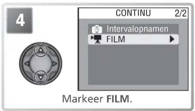 4 CONTINU 2/2 Intervalopnamen FILM Markeer FILM.