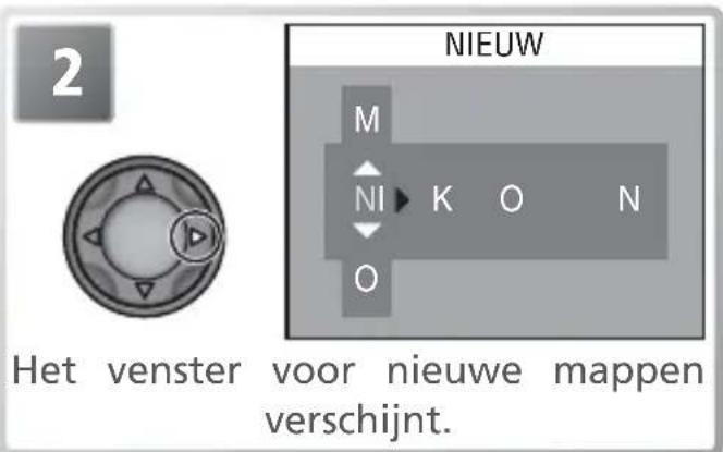 2 NIEUW M NI K O N O Het venster voor nieuwe mappen verschijnt.