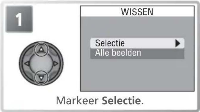 1 WISSEN Selectie Alle beelden Markeer Selectie.
