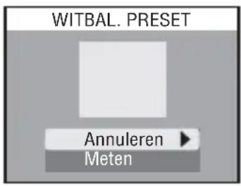 WITBAL. PRESET Annuleren Meten